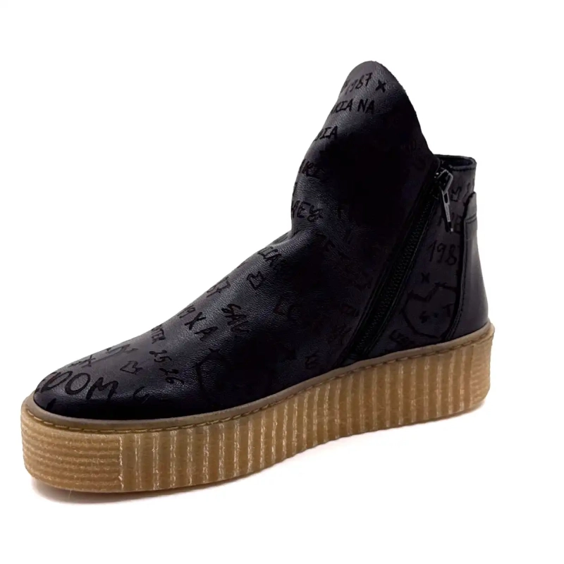 Ivoire bryggerskinn Graffiti svart Ivoire Chaussures