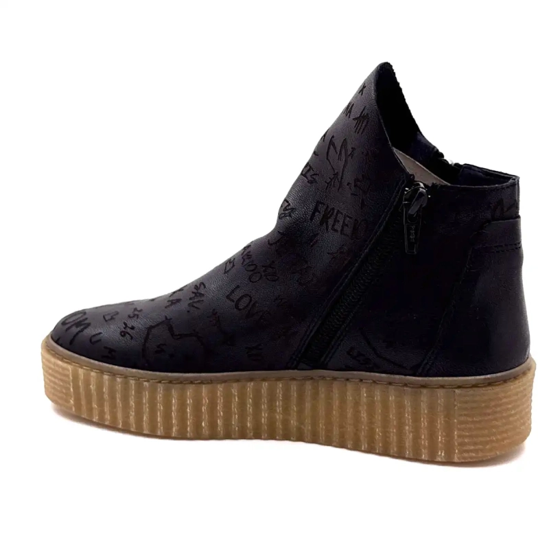 Ivoire Brewer Leather Graffiti Black Ivoire Chaussures