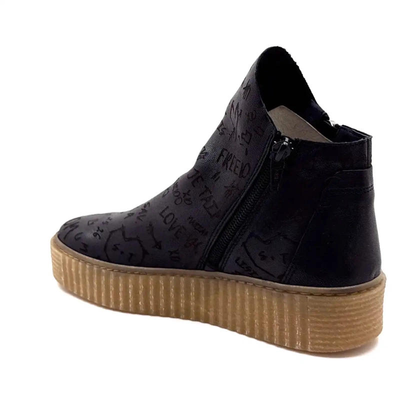 Γκράφιτι από δέρμα Ivoire Brewer σε μαύρο χρώμα Ivoire Chaussures