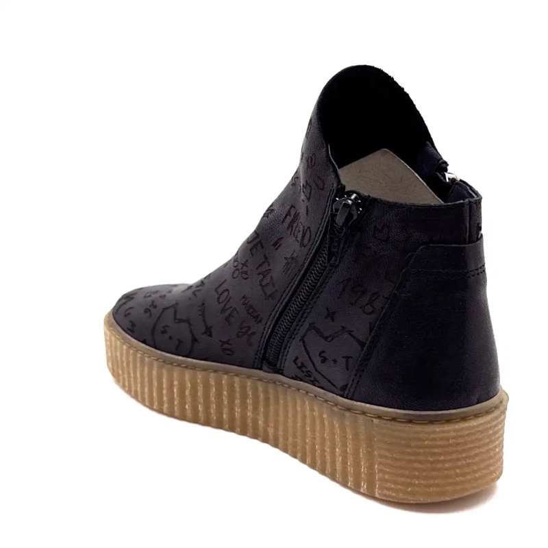 Ivoire Brewer Leather Graffiti Black Ivoire Chaussures