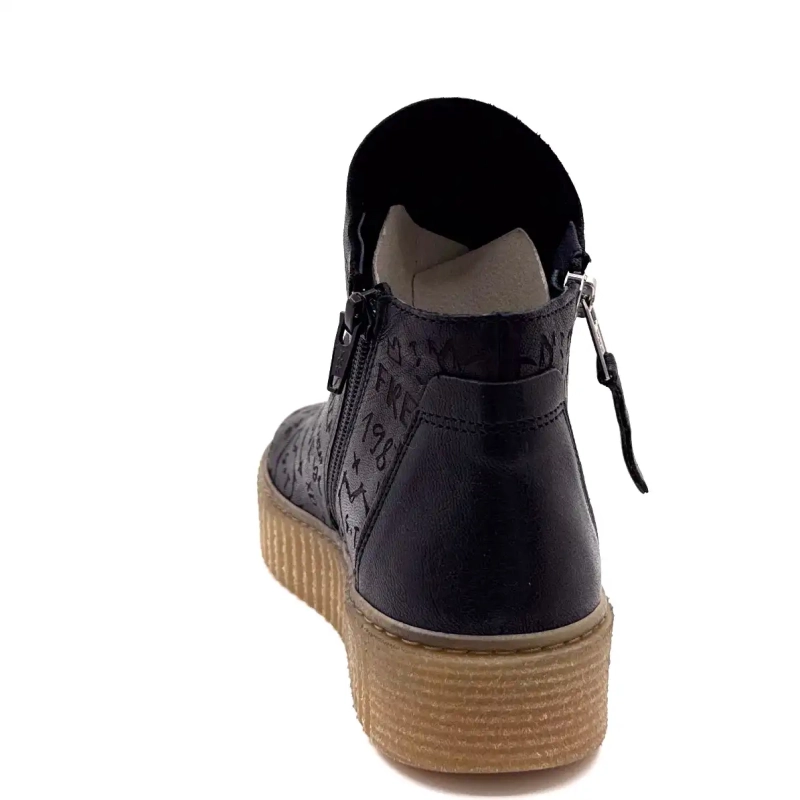 Ivoire bryggerläder Graffiti svart Ivoire Chaussures