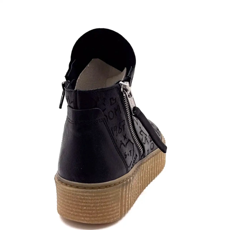 Ivoire Brewer Cuir Graffiti Noir Ivoire Chaussures