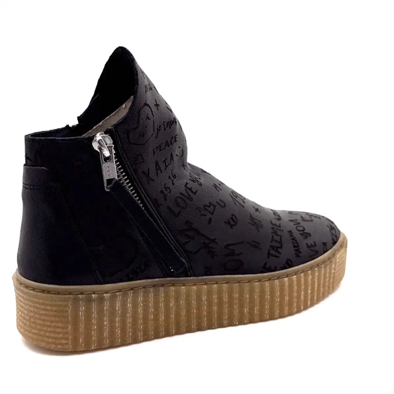 Ivoire bryggerskinn Graffiti svart Ivoire Chaussures