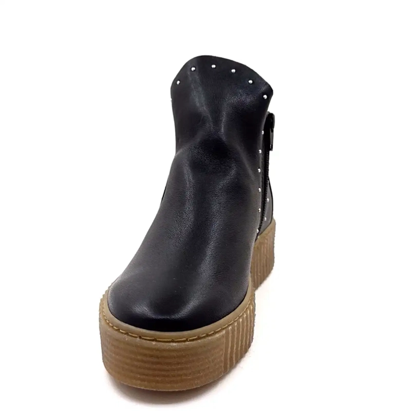 Ivoire Sawer Läder Svart Spik Ivoire Chaussures