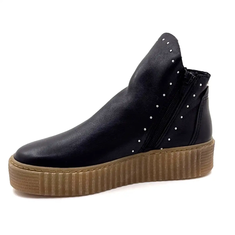 Ivoire Sawer Läder Svart Spik Ivoire Chaussures