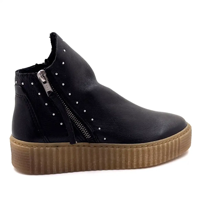 Ivoire Sawer Cuir Clou Noir Ivoire Chaussures
