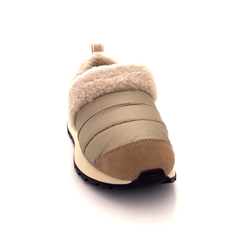 Voile Blanche 4D67 Daim Noisette Nylon Beige Effet Mouton Ivoire Chaussures