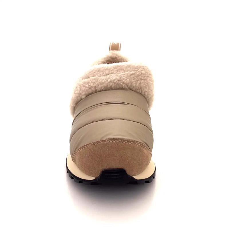 Voile Blanche 4D67 Hasselnød Ruskind Nylon Beige Fåreskindseffekt Ivoire Chaussures