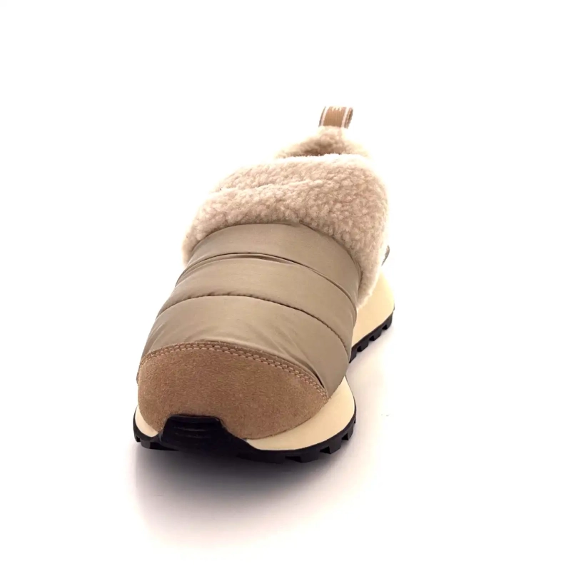 Voile Blanche 4D67 Hasselnötsmocka Nylon Beige Fårskinnseffekt Ivoire Chaussures