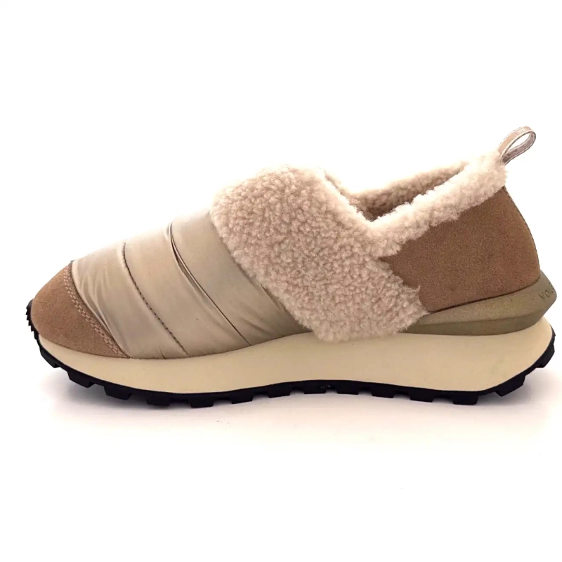 Voile Blanche 4D67 Hazelnut Suede Nylon Beige Sheepskin Effect Ivoire Chaussures