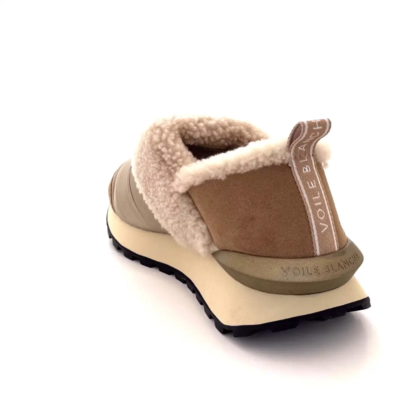 Voile Blanche 4D67 Ante color avellana Nailon Beige Efecto Piel de Oveja Ivoire Chaussures