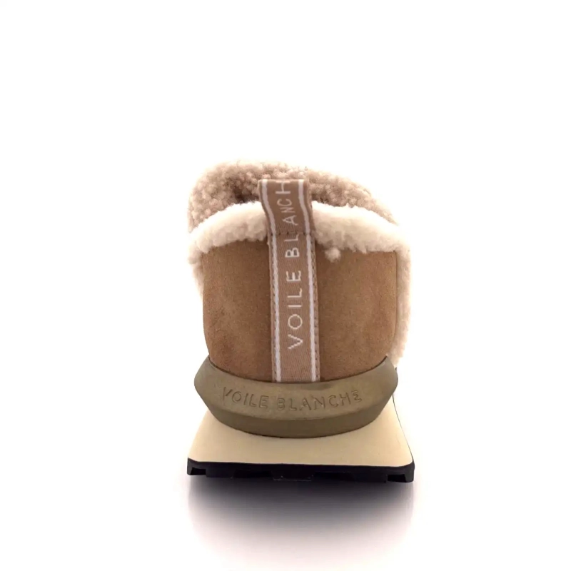 Voile Blanche 4D67 Hazelnoot Suède Nylon Beige Schapenvacht Effect Ivoire Chaussures