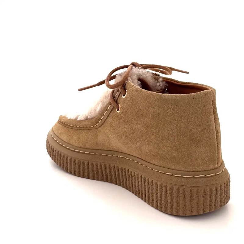 BLG 86 08343 Hasselnötsmocka Fårskinnseffekt Ivoire Chaussures