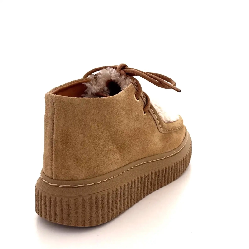 BLG 86 08343 Hasselnötsmocka Fårskinnseffekt Ivoire Chaussures