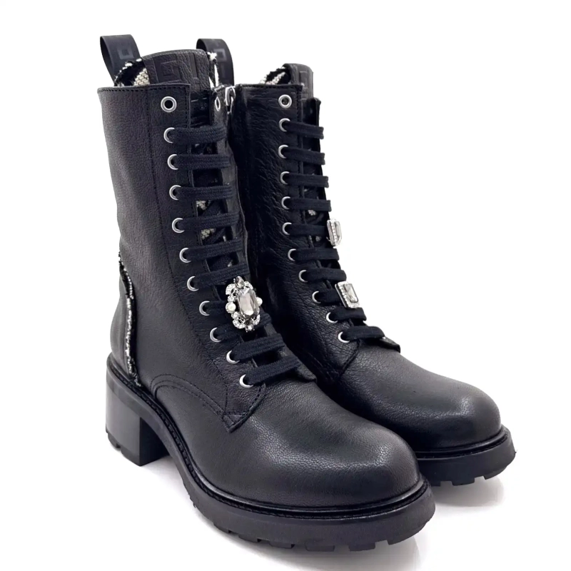 Gio+ Afra 60b Black Leather Ivoire Chaussures