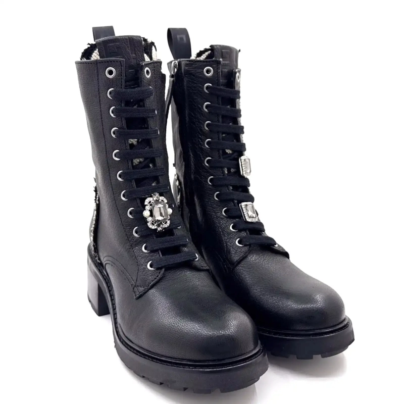 Gio+ Afra 60b Sort Læder Ivoire Chaussures