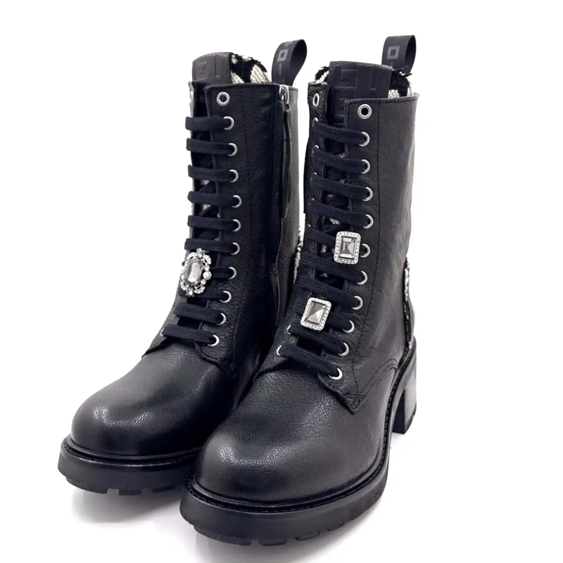 Gio+ Afra 60b Μαύρο Δερμάτινο Ivoire Chaussures