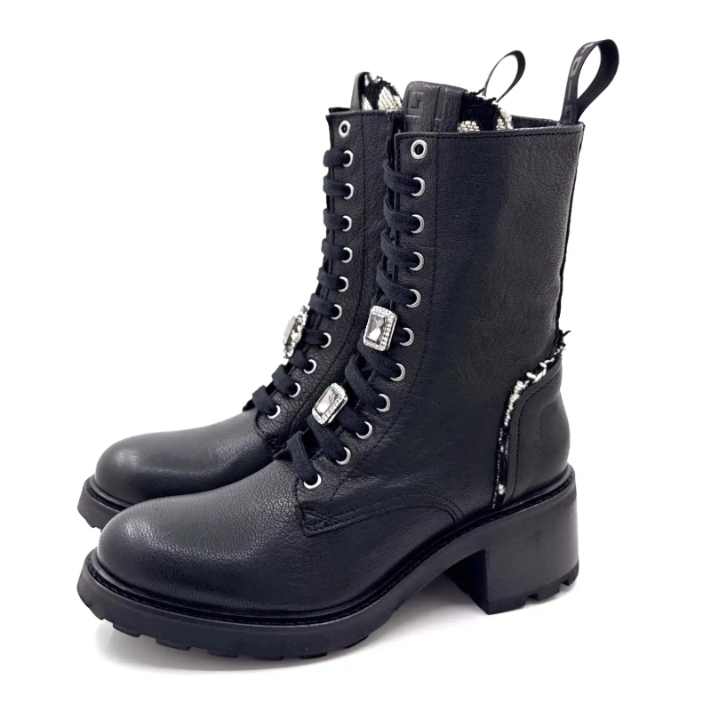 Gio+ Afra 60b Pelle Nera Ivoire Chaussures