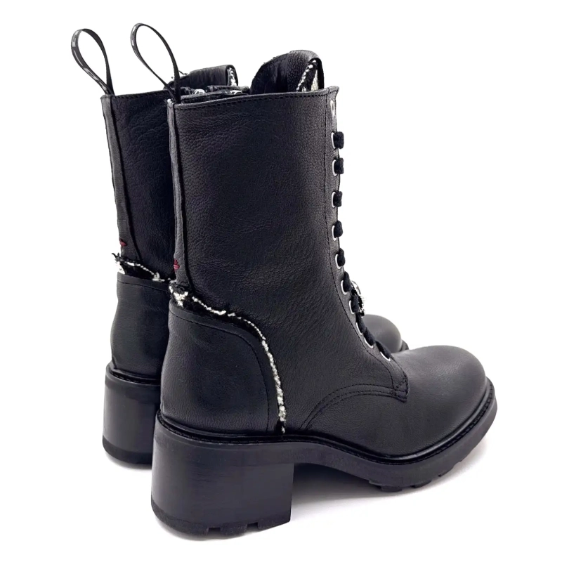 Gio+ Afra 60b Pelle Nera Ivoire Chaussures