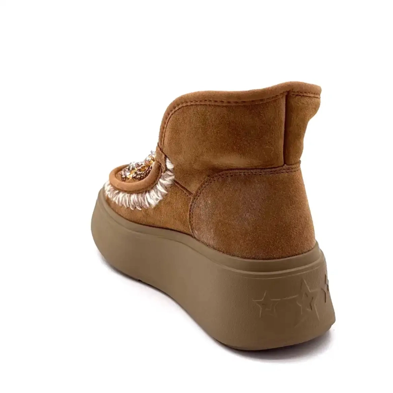 Nan Ku Dfh08 barna bőr ékszer Ivoire Chaussures