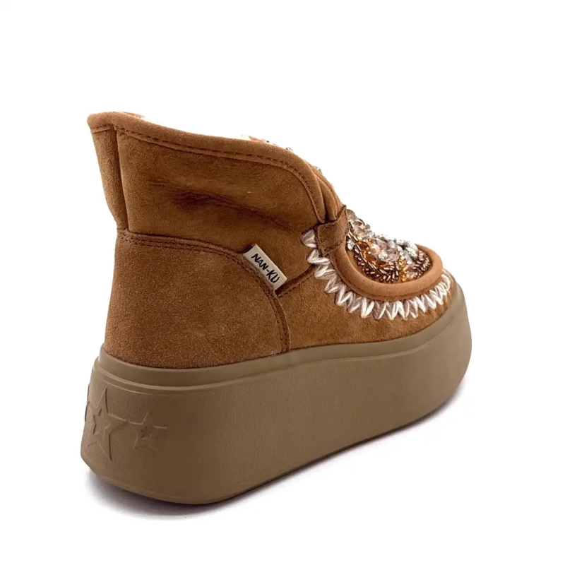 Nan Ku Dfh08 Brown Leather Jewelry Ivoire Chaussures