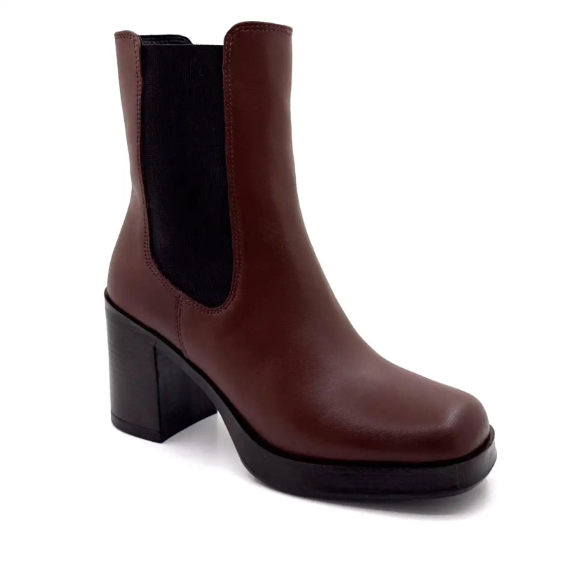 Ivoire 27740 Brunt skinnbrett Ivoire Chaussures