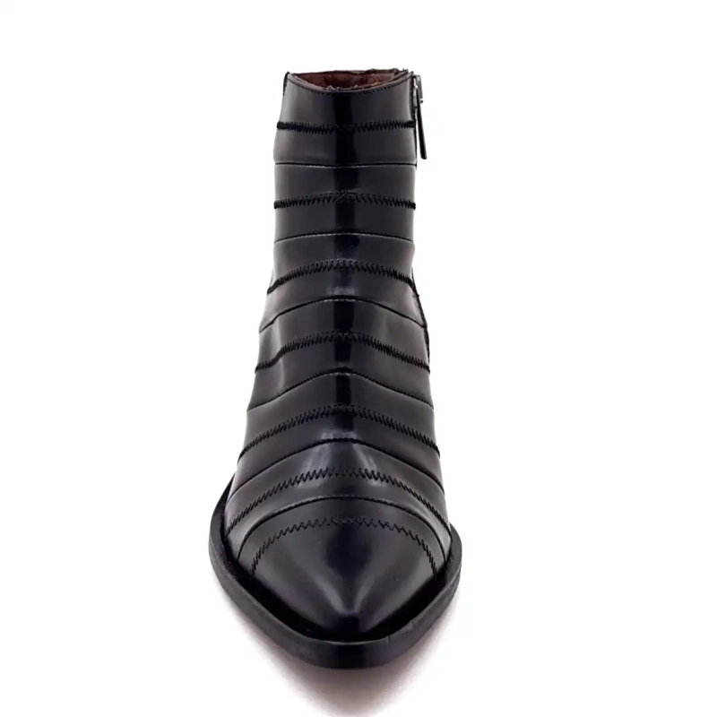 Muratti s1592c rym svart läder Ivoire Chaussures