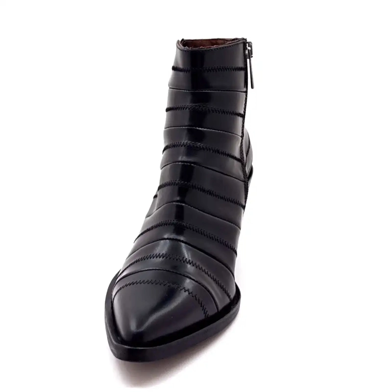 Muratti s1592c rym svart läder Ivoire Chaussures