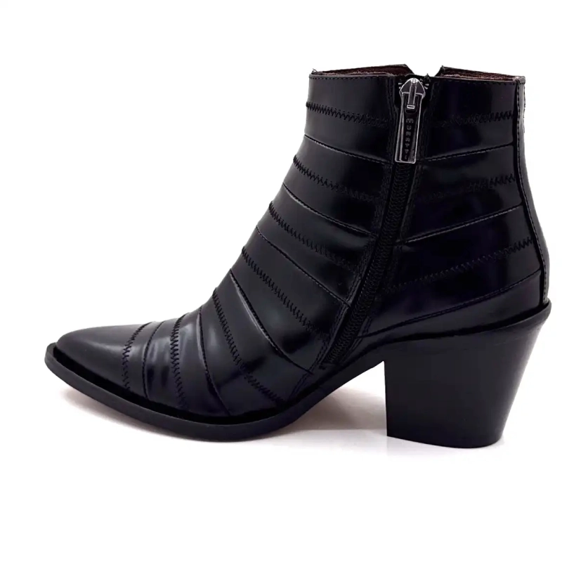 Muratti s1592c rym Schwarzes Leder Ivoire Chaussures