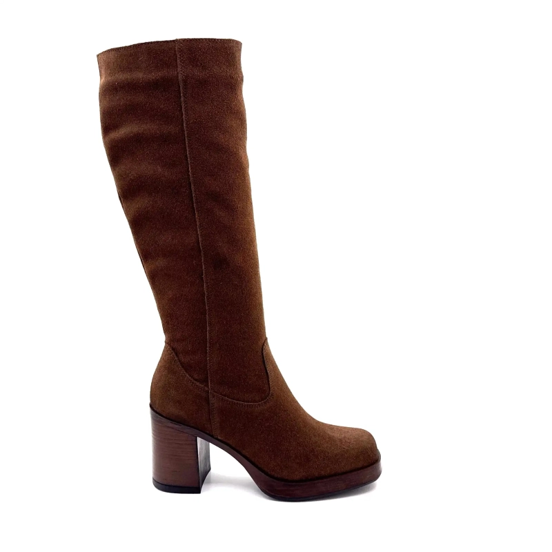 Δίσκος από καφέ σουέτ σε χρώμα Ivoire 27748 Ivoire Chaussures