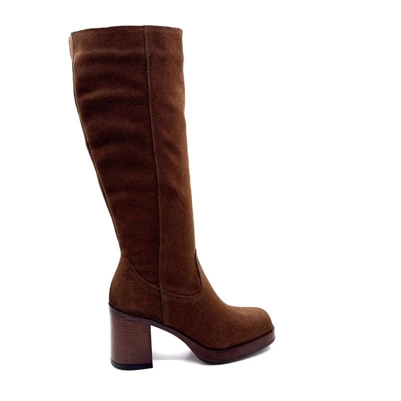 Ivoire 27748 Brunt semsket brett Ivoire Chaussures