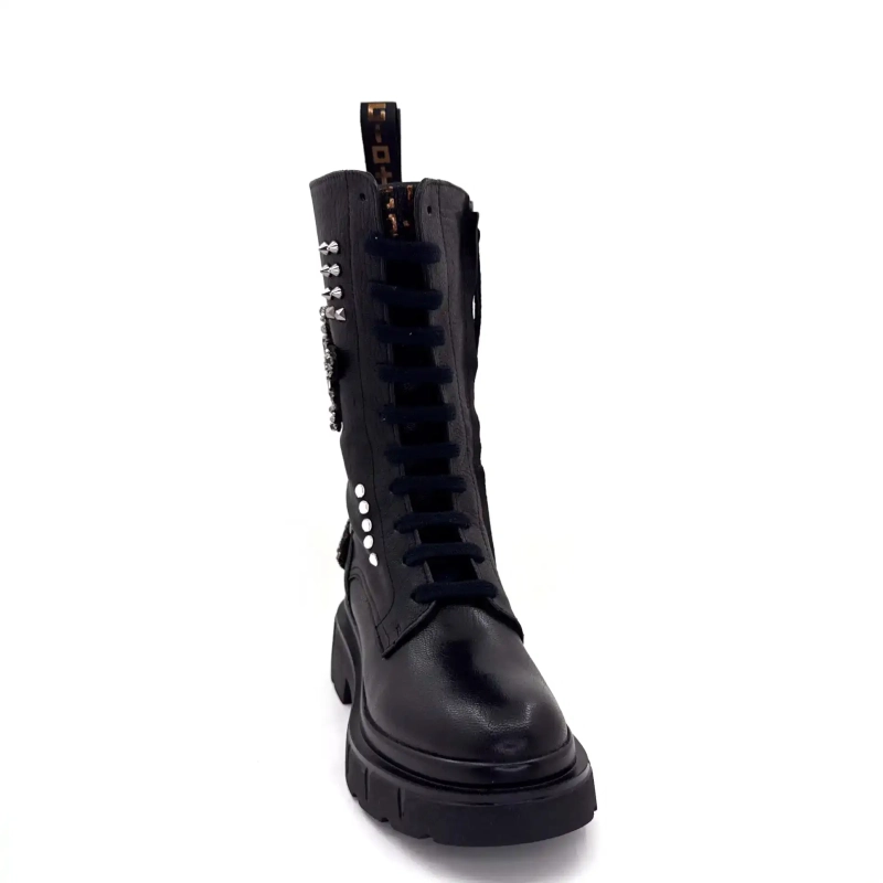 Gio+ Cora 12b Sort Læder Ivoire Chaussures