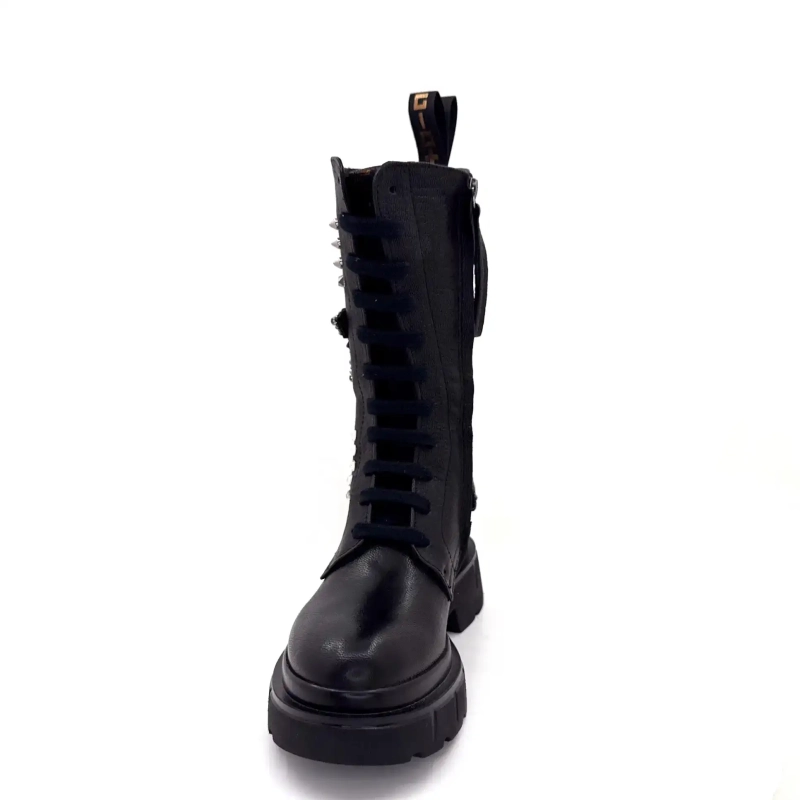 Gio+ Cora 12b Piele Neagră Ivoire Chaussures