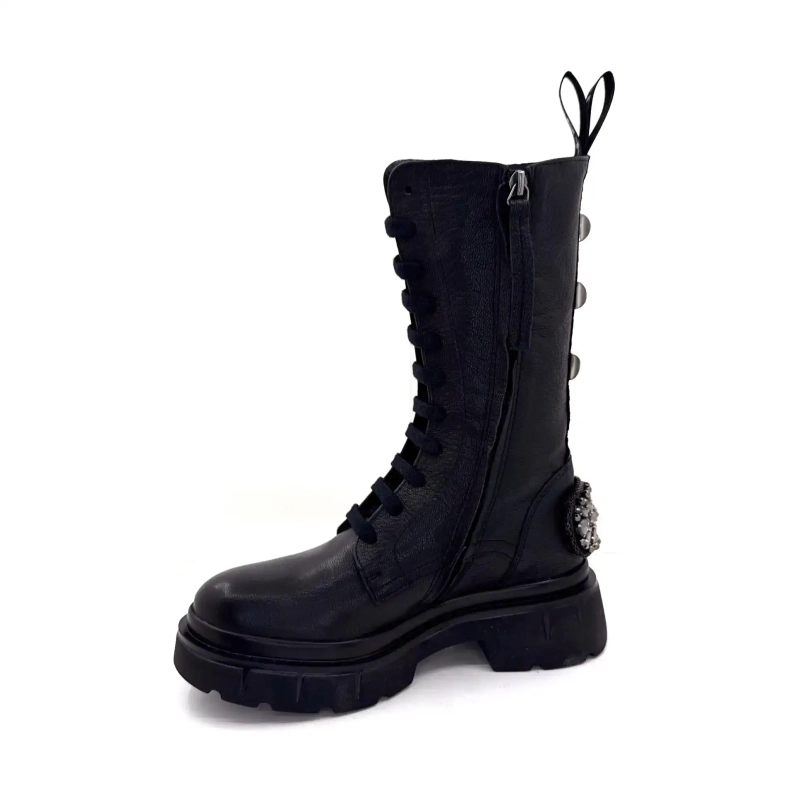 Gio+ Cora 12b Μαύρο Δέρμα Ivoire Chaussures