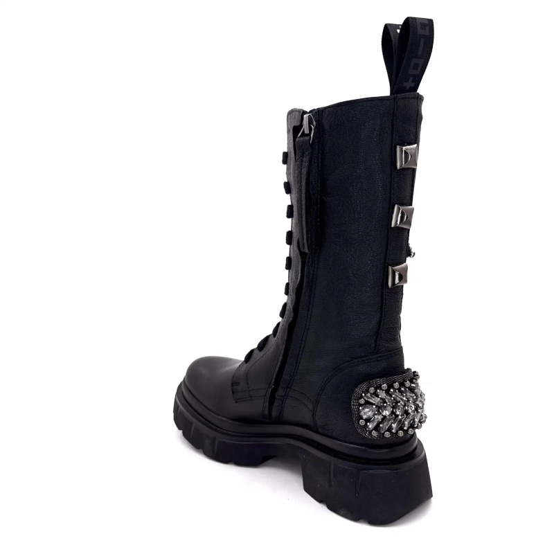 Gio+ Cora 12b Svart Läder Ivoire Chaussures