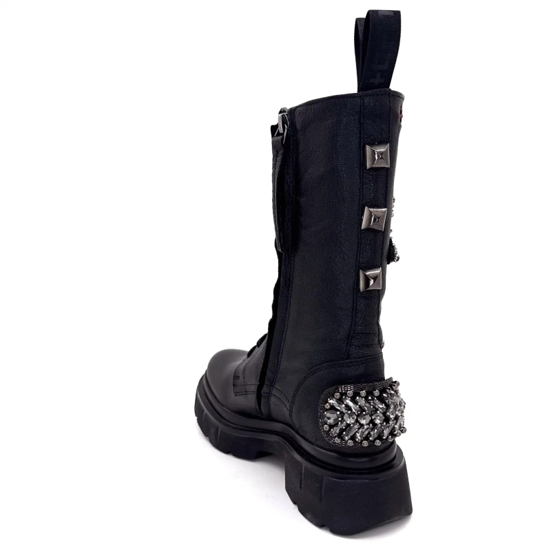 Gio+ Cora 12b svart skinn Ivoire Chaussures