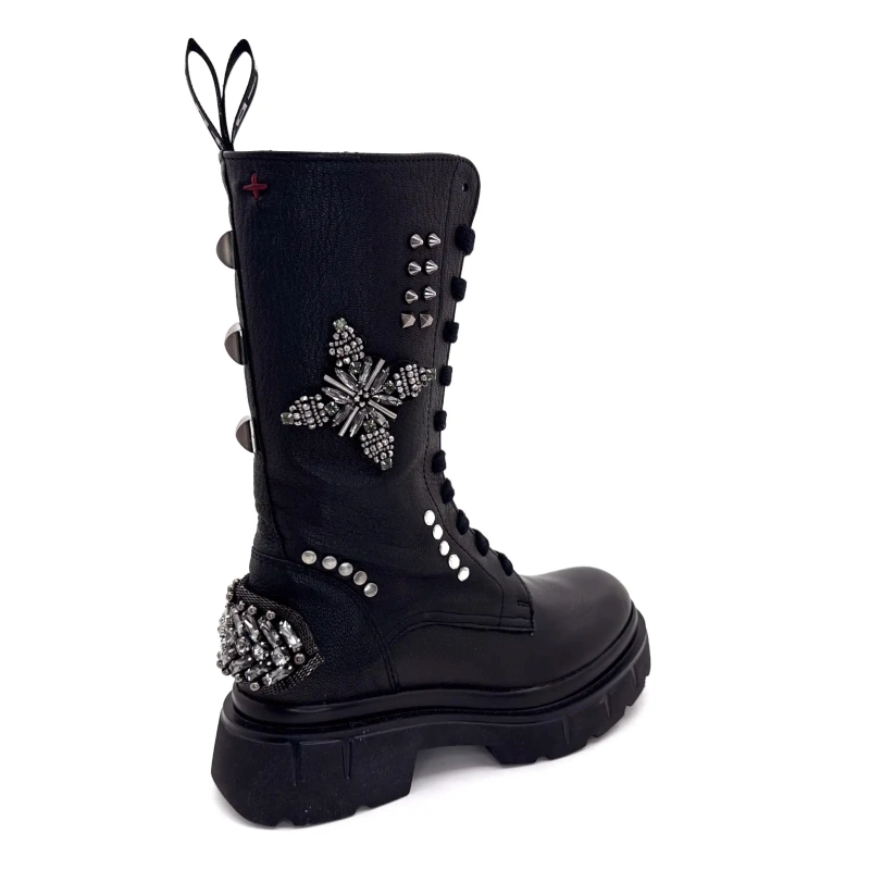 Gio+ Cora 12b Svart Läder Ivoire Chaussures