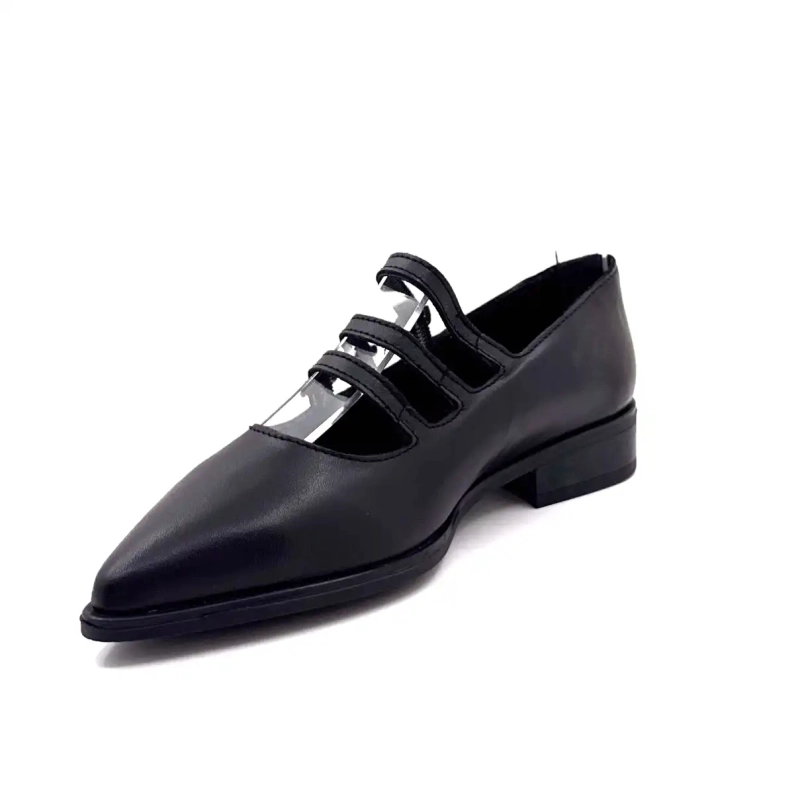 Ivoire 639 6690 Schwarzes Leder Ivoire Chaussures