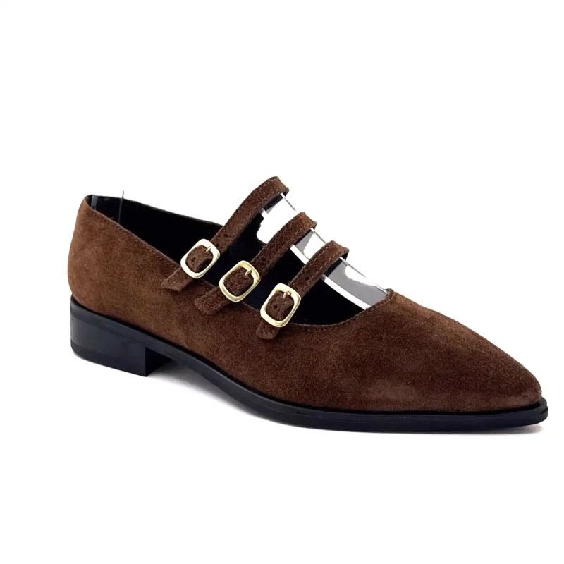 Ivoire 639 6690 Suede Brown Ivoire Chaussures