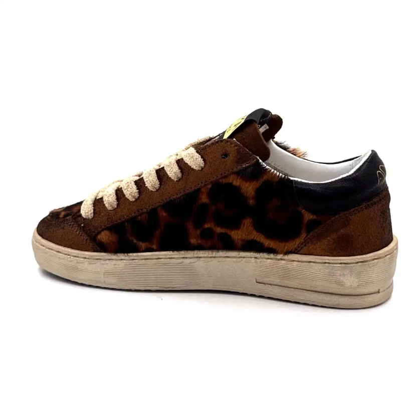 4347 Ama Brand Leer & Veulen Brons & Leo Ivoire Chaussures