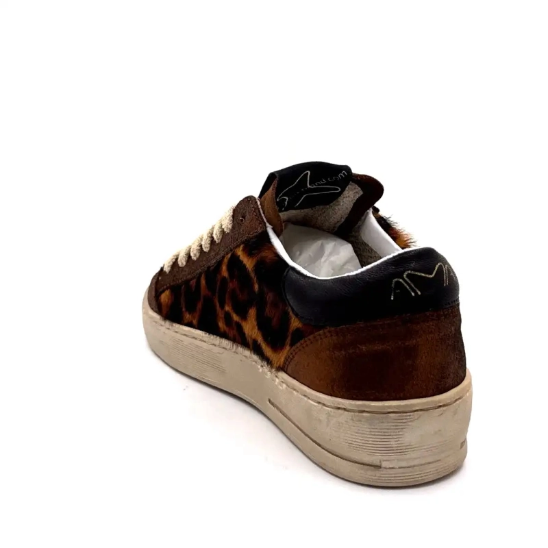 4347 Ama Brand Læder & Føl Bronze & Løve Ivoire Chaussures