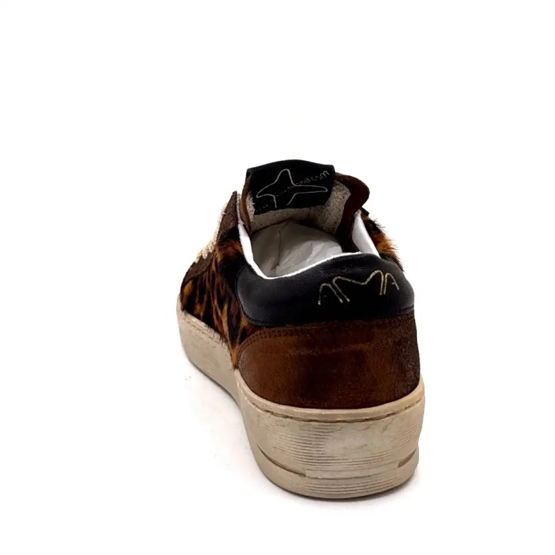 4347 Ama Brand Læder & Føl Bronze & Løve Ivoire Chaussures