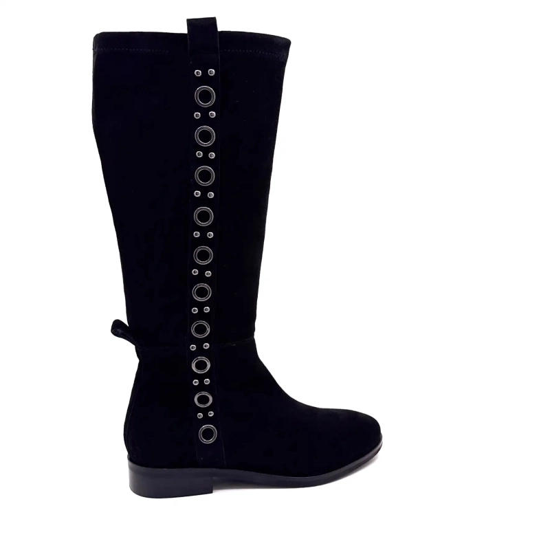 Ivoire 2519 Mindy Schwarzes Wildleder Ivoire Chaussures