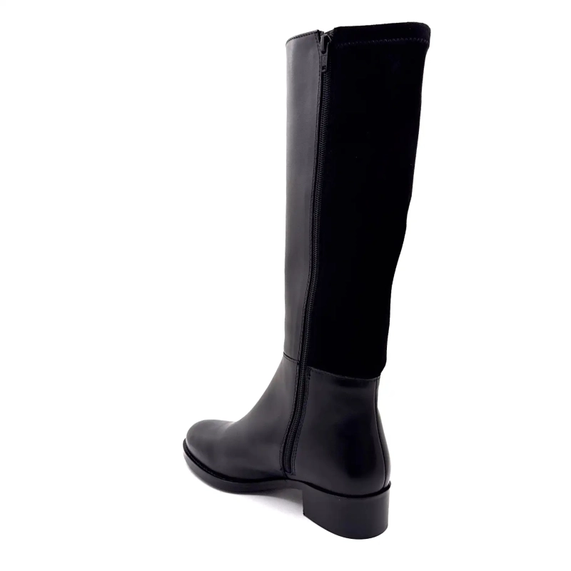 Pelle da equitazione Ivoire 25178 e tessuto nero Ivoire Chaussures