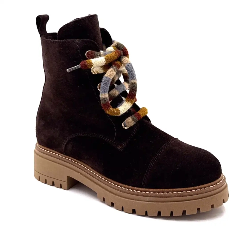 Elena 11641 Daim Chocolate Ivoire Chaussures