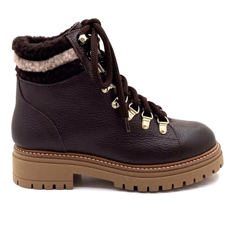 Elena 37953 Piele granulată maro Ivoire Chaussures