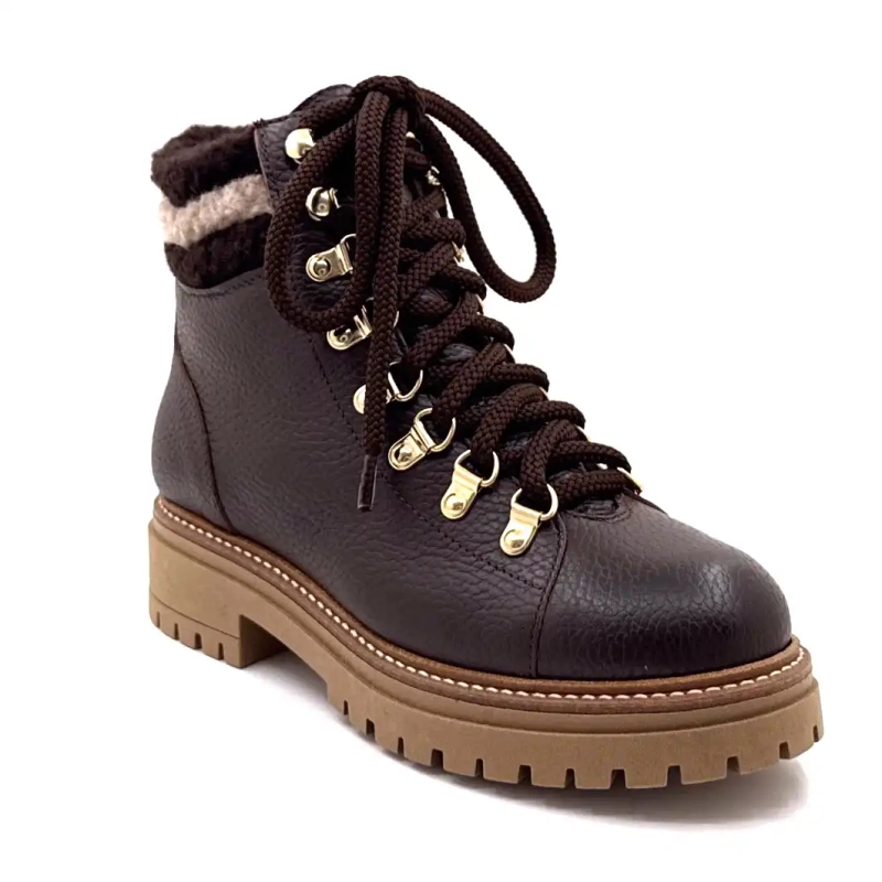 Elena 37953 Brunt narvat läder Ivoire Chaussures