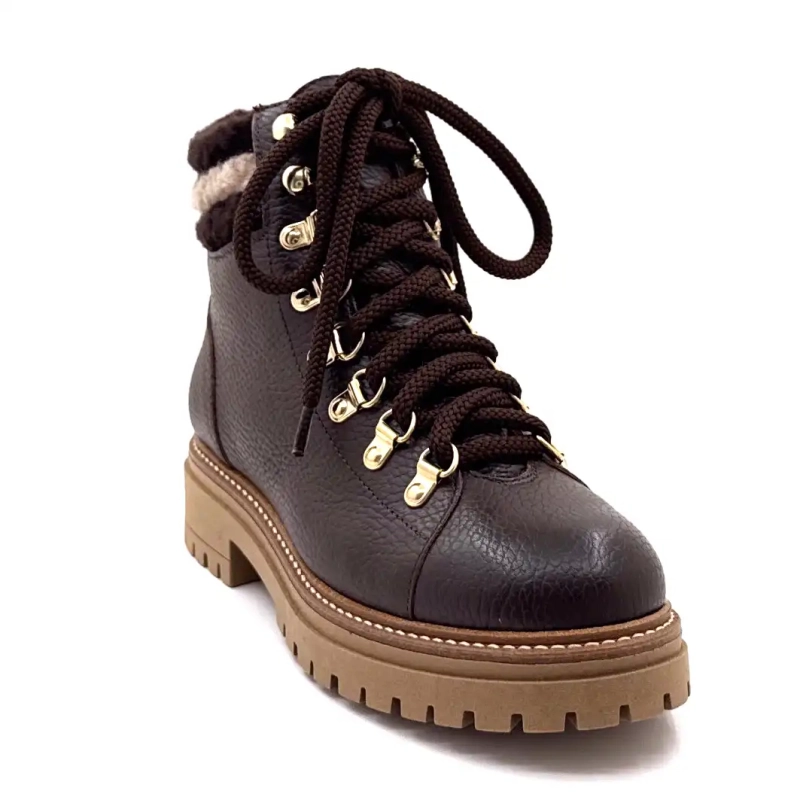 Elena 37953 Couro Granulado Marrom Ivoire Chaussures