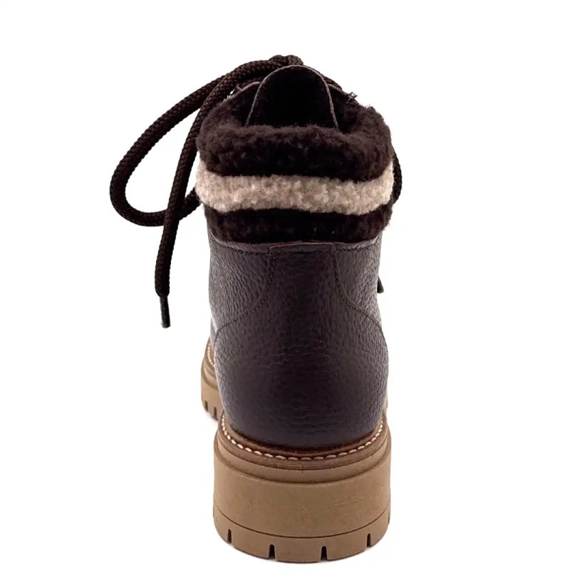 Elena 37953 Couro Granulado Marrom Ivoire Chaussures