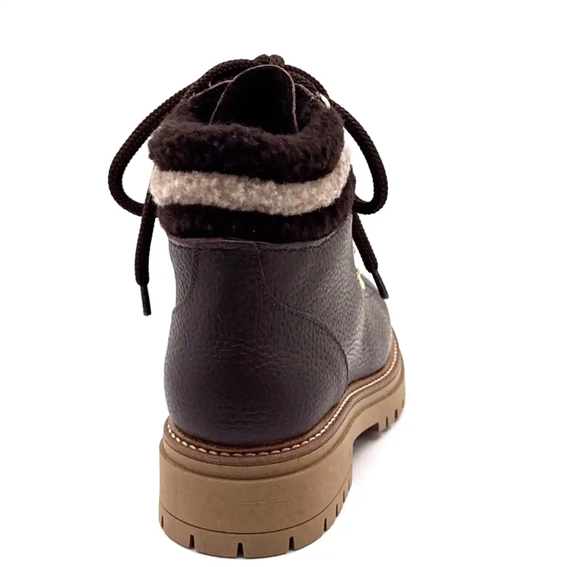 Elena 37953 Brunt narvat läder Ivoire Chaussures